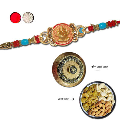 "Rakhi - FR- 8400 A (Single Rakhi), Magna Junior Dry Fruit Box - Code DFB1000 - Click here to View more details about this Product